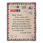 Dear Mom - I Love You - Heirloom Woven Blanket