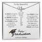 To My Beautiful Niece - Graduation Cap Name Necklace