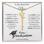 To My Beautiful Niece - Graduation Cap Name Necklace