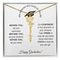 She believed She Could So She Did - Graduation Cap Name Necklace