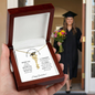 She believed She Could So She Did - Graduation Cap Name Necklace