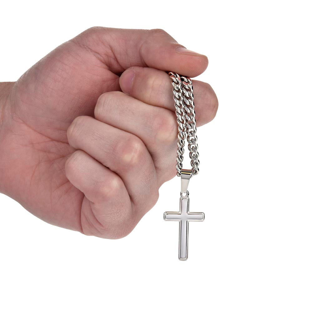 No Storm No Strength | Always & Forever In My Heart | Artisan Cross - Cuban Link Chain