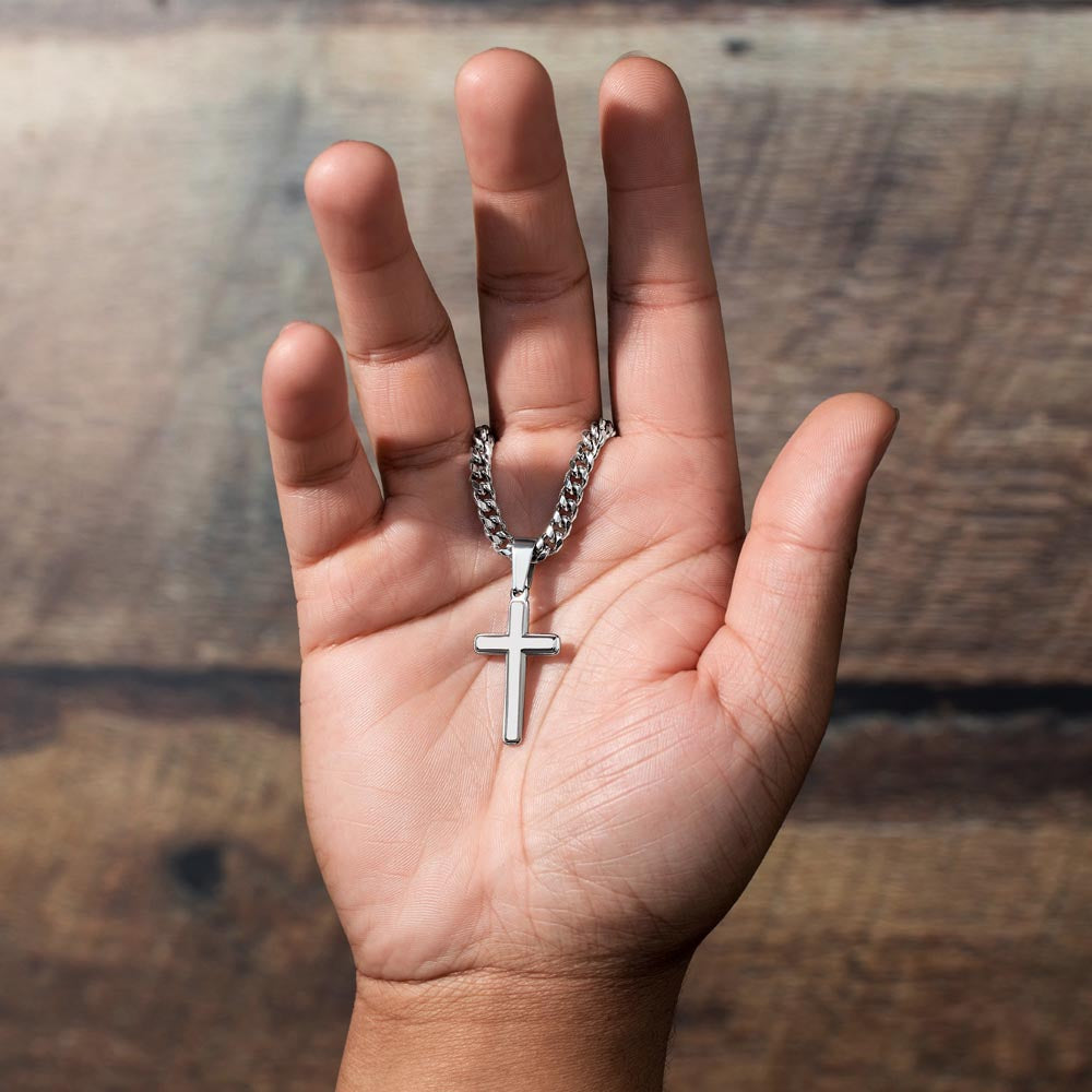 To My Son | I Will Always Love You | Artisan Cross - Cuban Link Chain