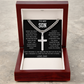 To My Son - When You Wear This Necklace - Artisan Cross With Cuban LInk Chain