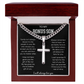 To My Bonus Son | I Will Always Love You | Artisan Cross - Cuban Link Chain