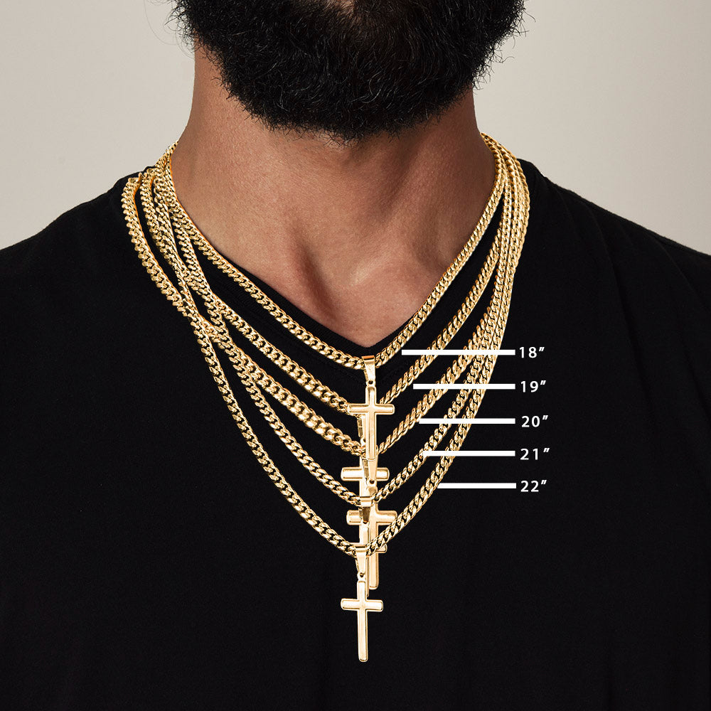 No Storm No Strength | Always & Forever In My Heart | Artisan Cross - Cuban Link Chain