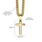 To My Son - When You Wear This Necklace - Artisan Cross With Cuban Link Chain