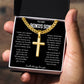 To My Bonus Son | I Will Always Love You | Artisan Cross - Cuban Link Chain
