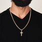 To My Son - When You Wear This Necklace - Artisan Cross With Cuban Link Chain