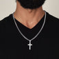 To My Son | Always Remember | Personalized Cross - Cuban Link Chain