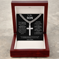 To My Son | Always Remember | Personalized Cross - Cuban Link Chain