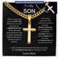 To My Son | Always Remember | Personalized Cross - Cuban Link Chain