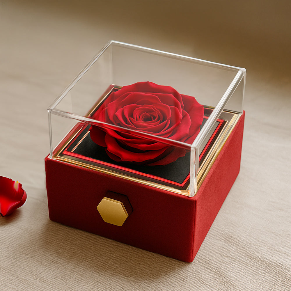 [HOLIDAY BESTSELLER] To My Beautiful Granddaughter - Love You Always and Forever - Love Knot with Rotating Rose Gift Box