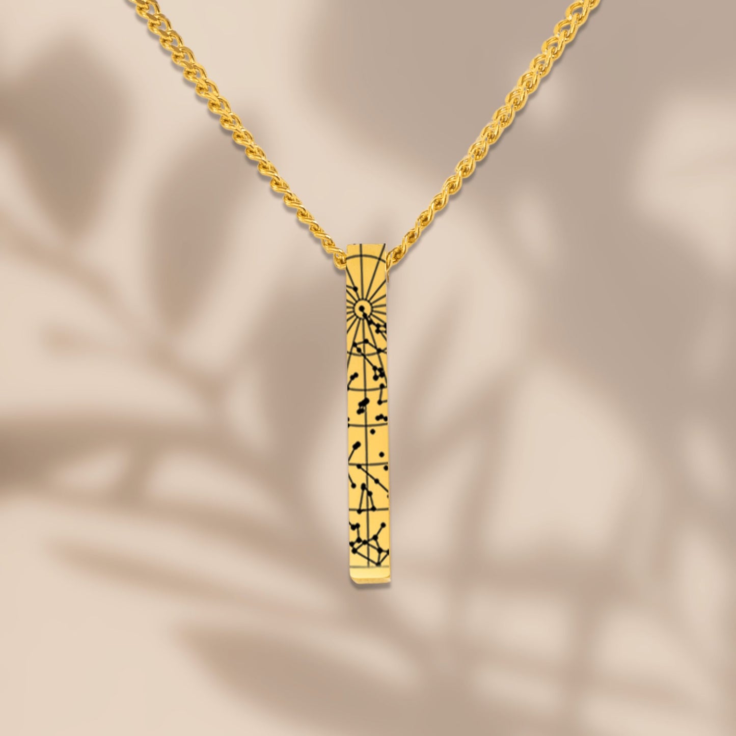 To Amazing Son | In Your Heart | Star Map Cuban 3D Bar Necklace