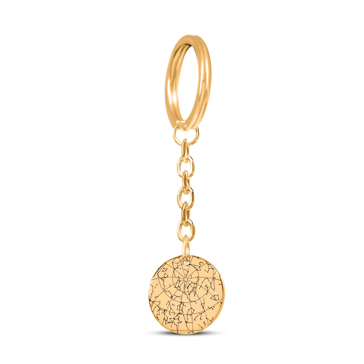 Under This Night Sky You Became My Dad - Star Map Coin Keychain