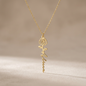 To My Stepdaughter | No Rain, No Flowers | Birth Flower Name Necklace