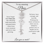 To My Amazing Niece | Love You So Much | Flower Name Necklace