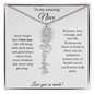 To My Amazing Niece | Love You So Much | Flower Name Necklace