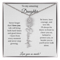 [SELLING FAST] To My Amazing Daughter | Never Forget That I Love You | Flower Name Necklace