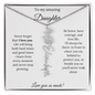 [SELLING FAST] To My Amazing Daughter | Never Forget That I Love You | Flower Name Necklace