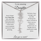 [SELLING FAST] To My Amazing Daughter | Never Forget That I Love You | Flower Name Necklace
