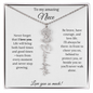 To My Amazing Niece | Love You So Much | Flower Name Necklace