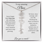 To My Amazing Niece | Love You So Much | Flower Name Necklace