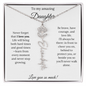 [SELLING FAST] To My Amazing Daughter | Never Forget That I Love You | Flower Name Necklace