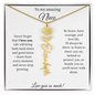 To My Amazing Niece | Love You So Much | Flower Name Necklace