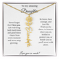 [SELLING FAST] To My Amazing Daughter | Never Forget That I Love You | Flower Name Necklace
