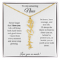 To My Amazing Niece | Love You So Much | Flower Name Necklace
