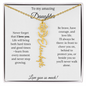 [SELLING FAST] To My Amazing Daughter | Never Forget That I Love You | Flower Name Necklace