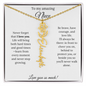 To My Amazing Niece | Love You So Much | Flower Name Necklace