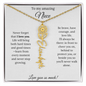 To My Amazing Niece | Love You So Much | Flower Name Necklace