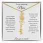 To My Amazing Niece | Love You So Much | Flower Name Necklace