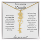 [SELLING FAST] To My Amazing Daughter | Never Forget That I Love You | Flower Name Necklace