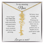 To My Amazing Niece | Love You So Much | Flower Name Necklace