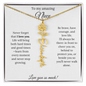 To My Amazing Niece | Love You So Much | Flower Name Necklace