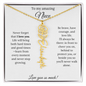 To My Amazing Niece | Love You So Much | Flower Name Necklace