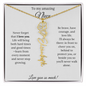 To My Amazing Niece | Love You So Much | Flower Name Necklace
