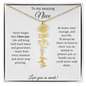 To My Amazing Niece | Love You So Much | Flower Name Necklace