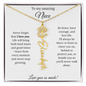 To My Amazing Niece | Love You So Much | Flower Name Necklace