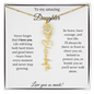 [SELLING FAST] To My Amazing Daughter | Never Forget That I Love You | Flower Name Necklace
