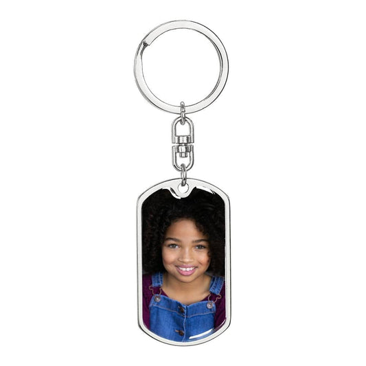 Personalized Photo Keychain - Graphic Dog Tag Keychain