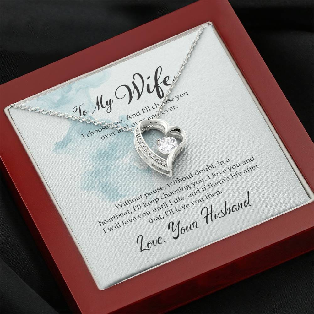 To My Wife - I Choose You - Forever Love Necklace