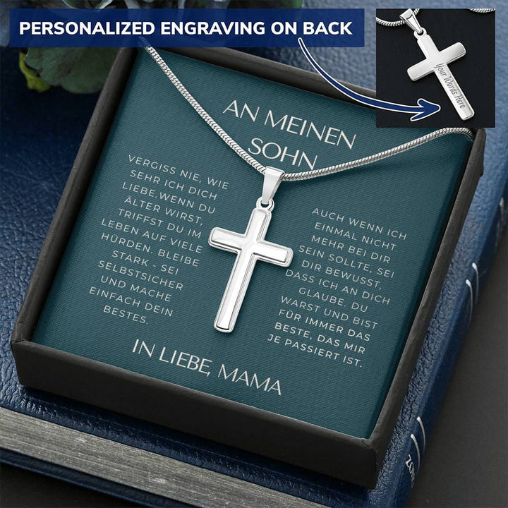 Our First Father's Day Personalized Cross Necklace – 4lsworks