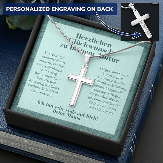 Glückwunsch Zu Deinem Abitur - Ein Wichtiger Meilenstein - Personalized Cross Necklace