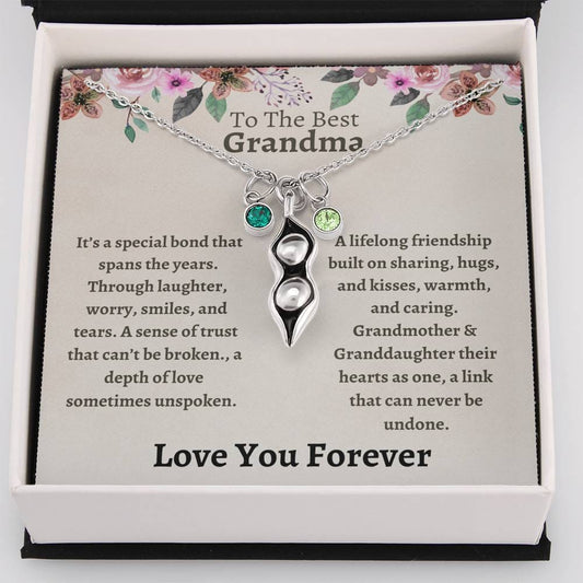 To The Best Grandma - It's A Special Bond - Pea To Your Pod Necklace