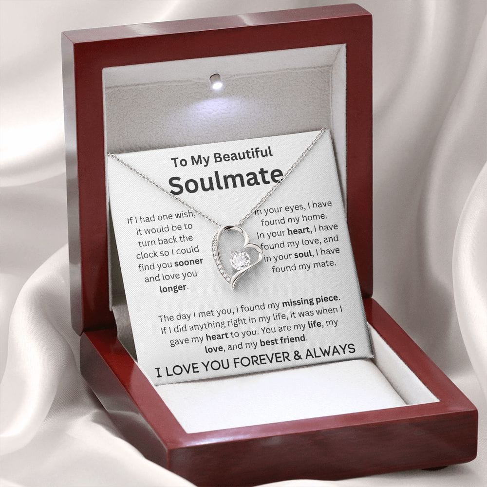 To My Beautiful Soulmate - In Your Eyes - Forever Love Necklace