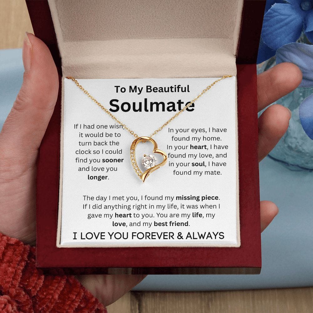To My Beautiful Soulmate - In Your Eyes - Forever Love Necklace
